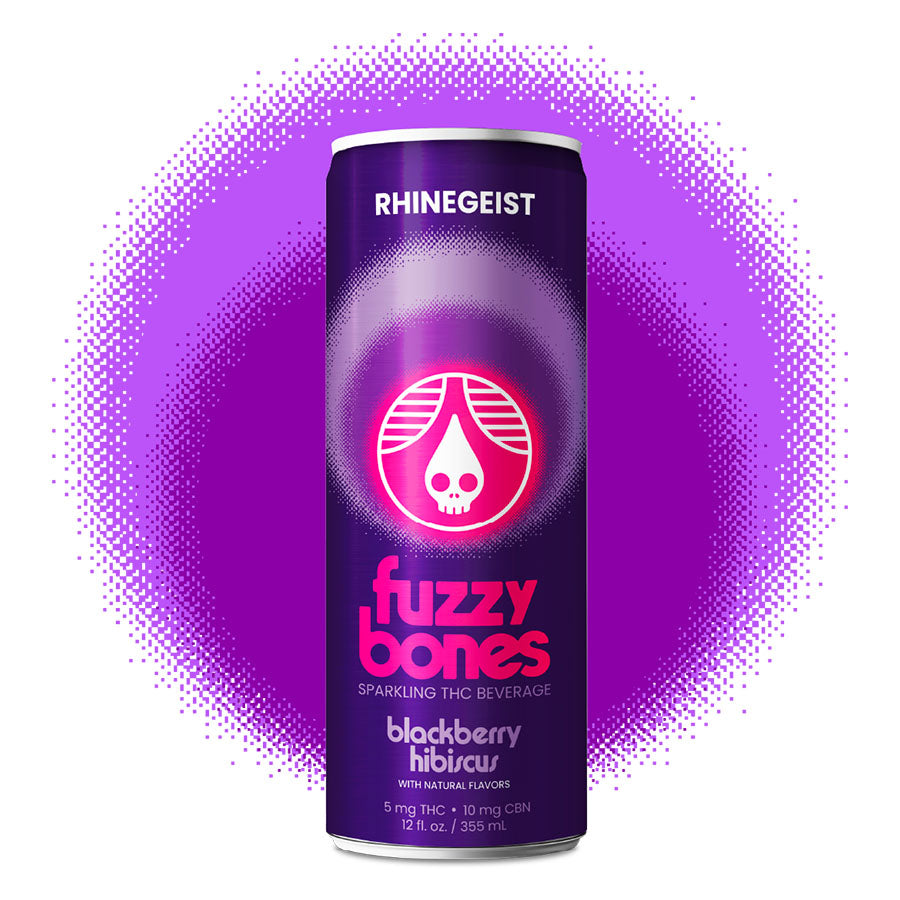 Blackberry Hibiscus Sparkling 5mg or 10mg THC Drink | Fuzzy Bones
