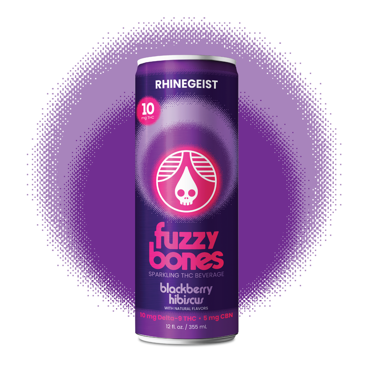Blackberry Hibiscus Sparkling 5mg or 10mg THC Drink | Fuzzy Bones