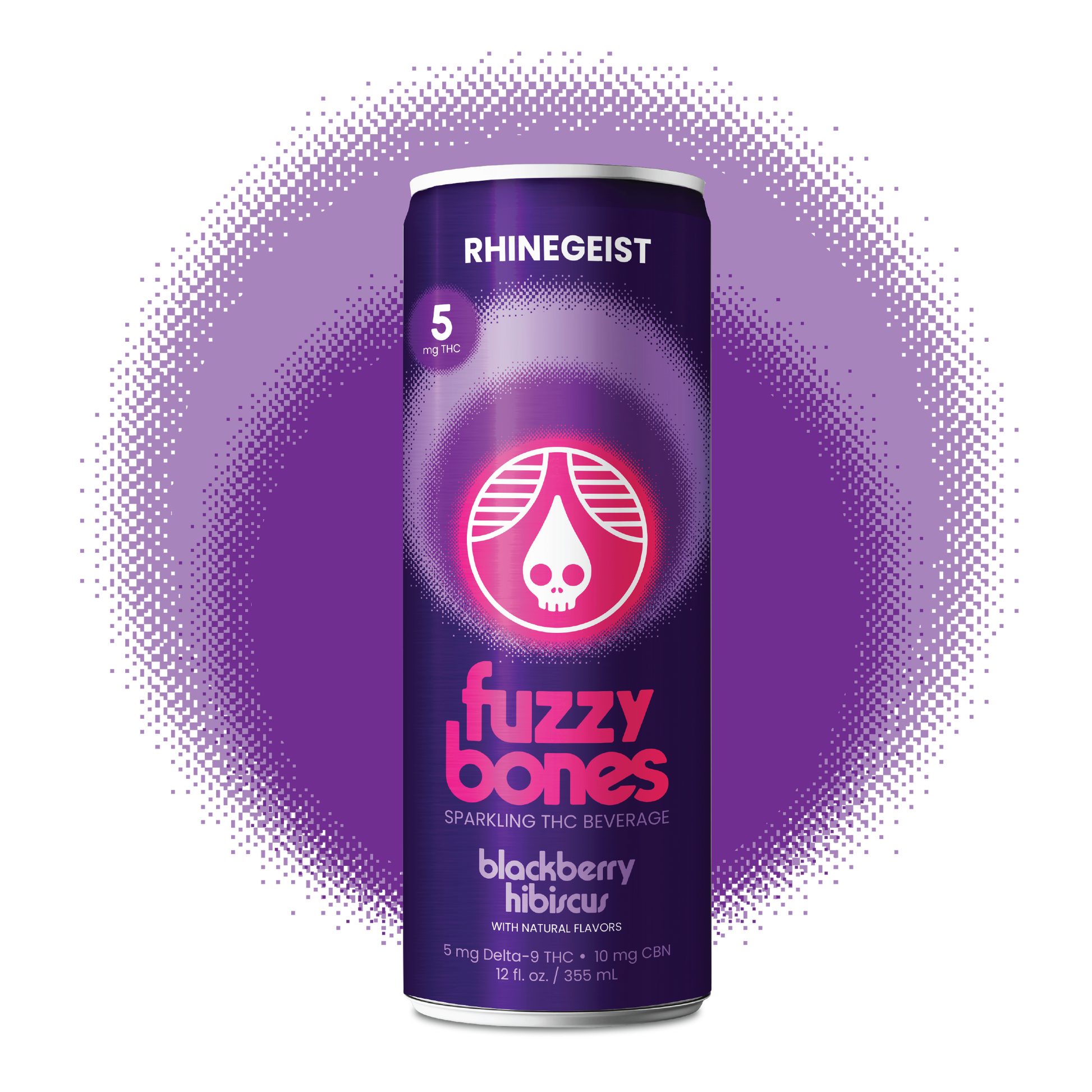 Blackberry Hibiscus Sparkling 5mg or 10mg THC Drink | Fuzzy Bones